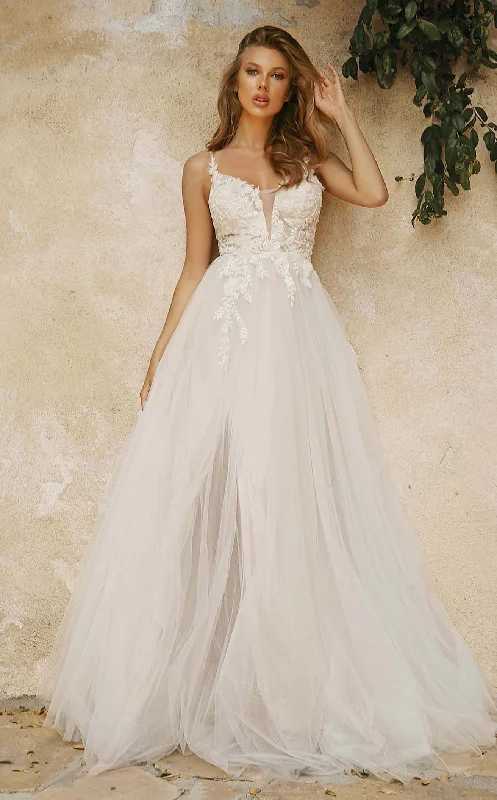 Square - neck wedding dresses with a demure look​ Cinderella Divine CB072W Dress