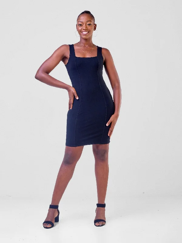 Bodycon dress in a geometric pattern​ Zoya Sitawi Bodycon - Black
