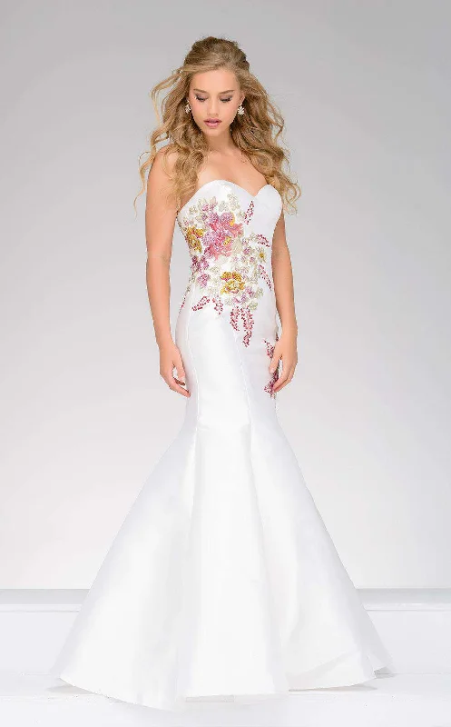 Wedding dresses with a lace - trimmed veil attachment​ Jovani 33689BG Dress
