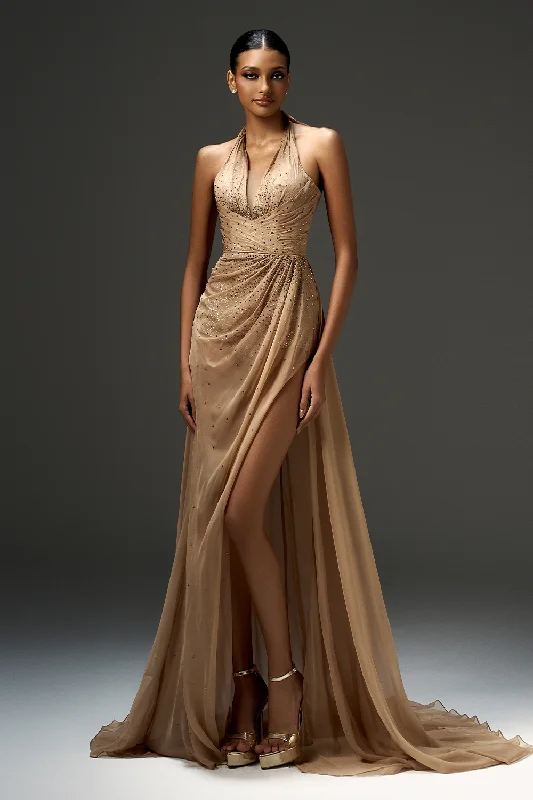 Beach party dresses made of lightweight and breathable fabric Kalani A-line Sarong Chiffon Floor Length Dress Beach party dresses made of lightweight and breathable fabric Kalani A-line Sarong Chiffon Floor Length Dress