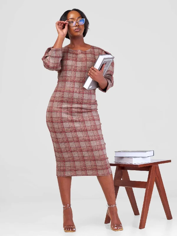 Sleeveless bodycon dress for summer parties​ Lizola Samira Bodycon Dress - Brown