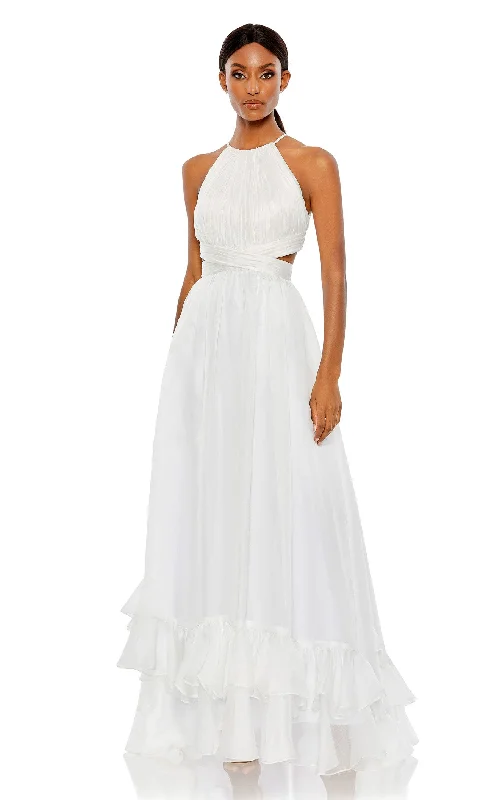 Vintage - themed wedding dresses with pearl accents​ Mac Duggal 49530 Dress