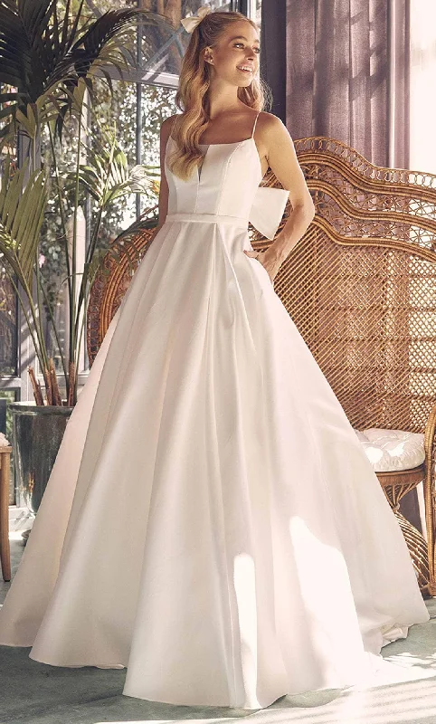 Appliqued wedding dresses with 3D floral designs Nox Anabel JE968 - Bow-Detailed Back Full Volume Gown Appliqued wedding dresses with 3D floral designs Nox Anabel JE968 - Bow-Detailed Back Full Volume Gown