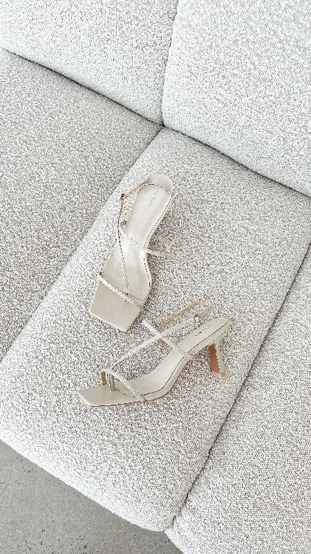 Cocktail dresses with a tassel - adorned belt and a sheath style Scout Heel - Bone Leather