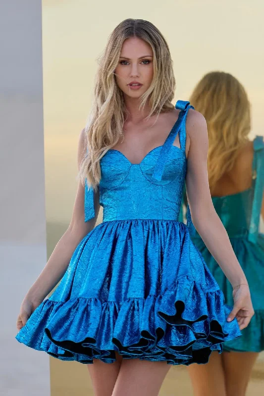 Wedding dresses with a lace - trimmed veil attachment Sherri Hill Full Brocade Ruffle Homecoming Dress 56507 Wedding dresses with a lace - trimmed veil attachment Sherri Hill Full Brocade Ruffle Homecoming Dress 56507