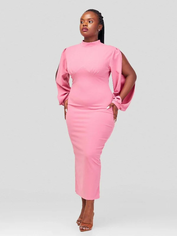 Bodycon dress for a homecoming dance​ Stylish Sisters Bodycon Dress - Peach