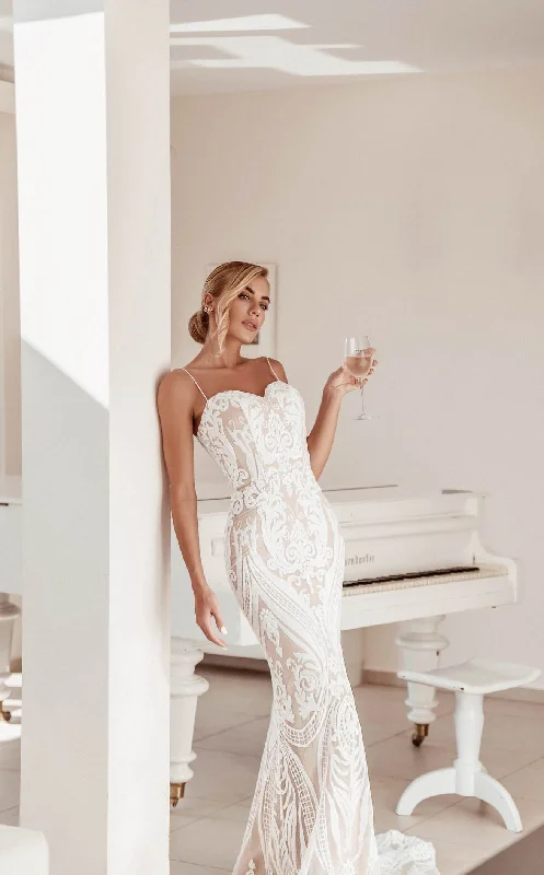 Mermaid silhouette wedding dresses with lace appliques Tina Holly Couture BA999 Dress Mermaid silhouette wedding dresses with lace appliques Tina Holly Couture BA999 Dress