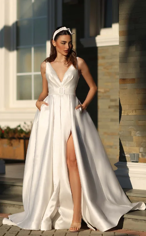 Tea - length wedding dresses with a vintage charm​ Tina Holly Couture BB209W Dress