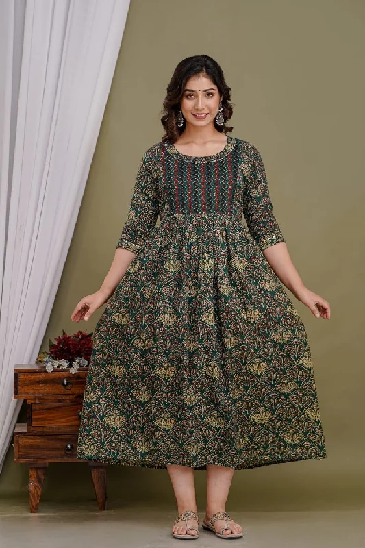 Maternity dress for a dinner date with partner Leela Maternity Feeding  kurta