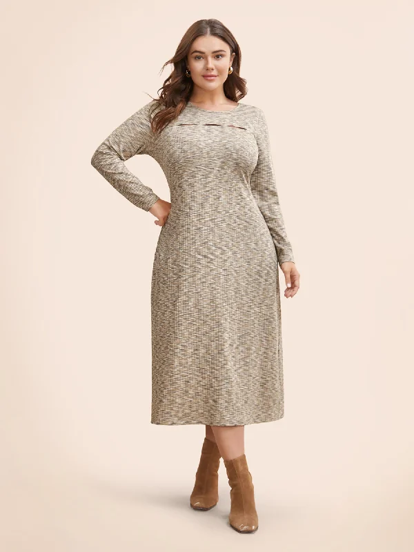  Heather Pit Strip Cut Out Dress