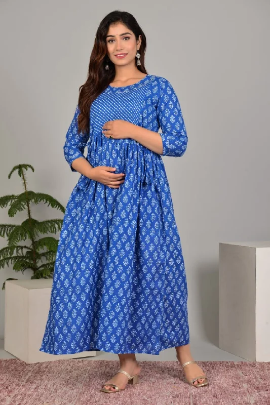 Maternity dress for a baby's first visit to the formal garden Iniya Maternity Feeding kurta