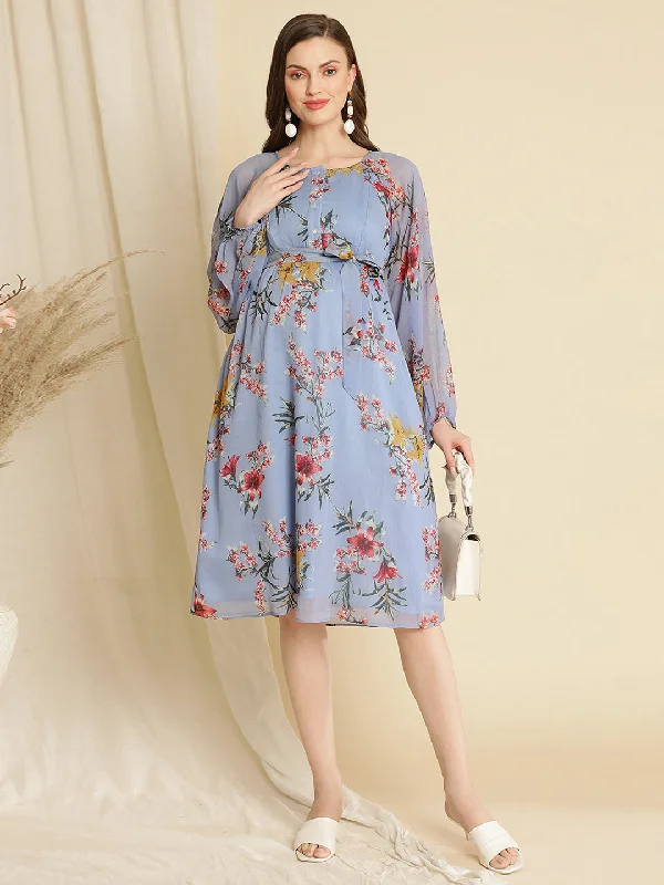 Maternity dress for a friend's wedding as a guest Pregnancy Midi Dress