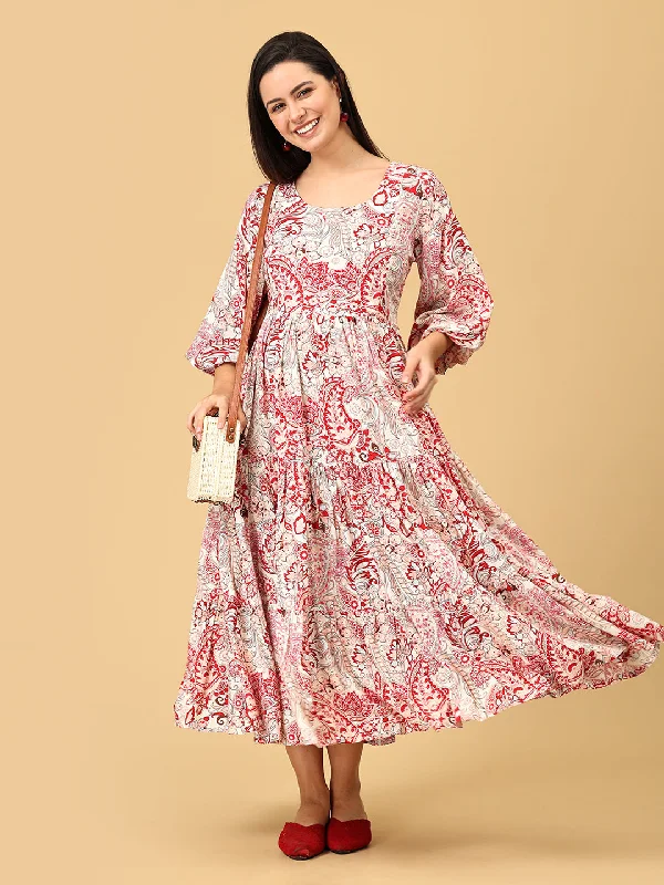 Maternity dress for a baby's first visit to the ballet Paisley Parade Maternity and Nursing Dress