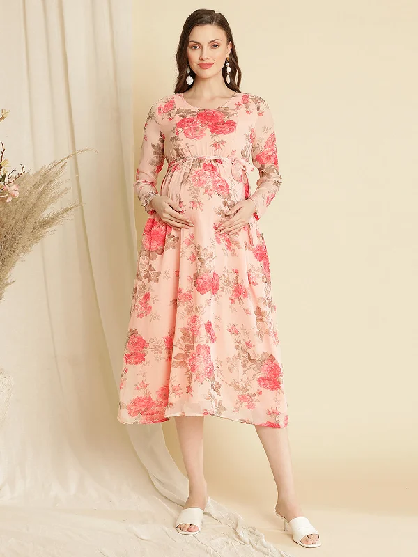 Maternity dress for a baby's first visit to the rock garden Pregnancy Kurta Dress