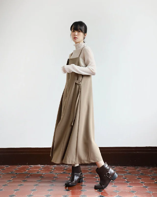 Everyday Long - sleeved Dress with Cuffed Sleeves for Winter Side Buckle Cami Dress (2 color) Everyday Long - sleeved Dress with Cuffed Sleeves for Winter Side Buckle Cami Dress (2 color)